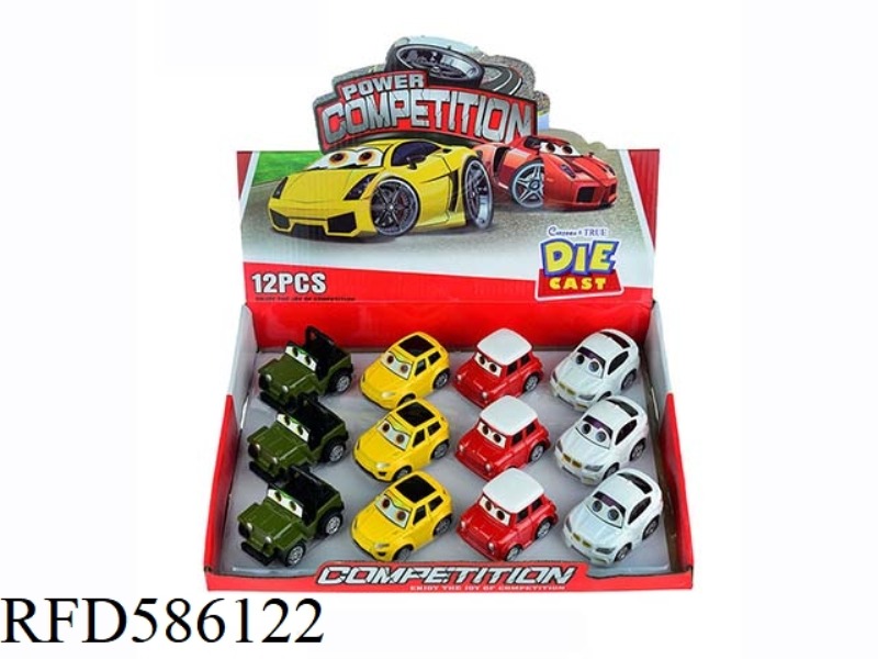 CAR STORY WARRIOR ALLOY CAR 12PCS