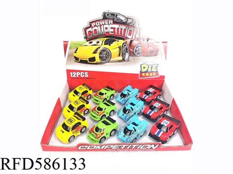 CARTOON RACING WARRIOR ALLOY CAR 12PCS