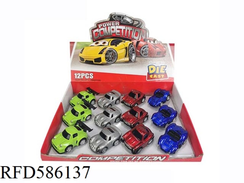 Q CARTOON WARRIOR ALLOY CAR 12PCS