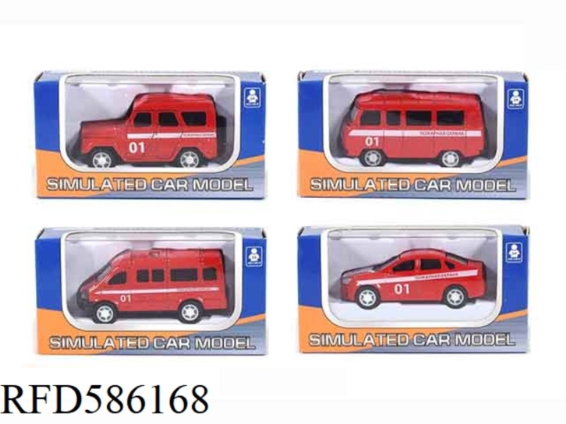 1:64 RUSSIAN PULL BACK ALLOY CAR RED 014 MIXED