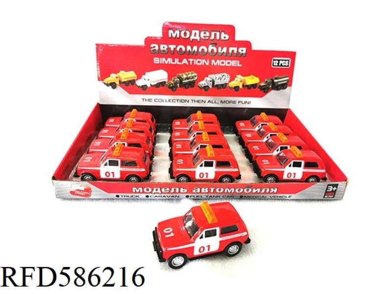 1:43 PULL BACK ALLOY JEEP 12PCS