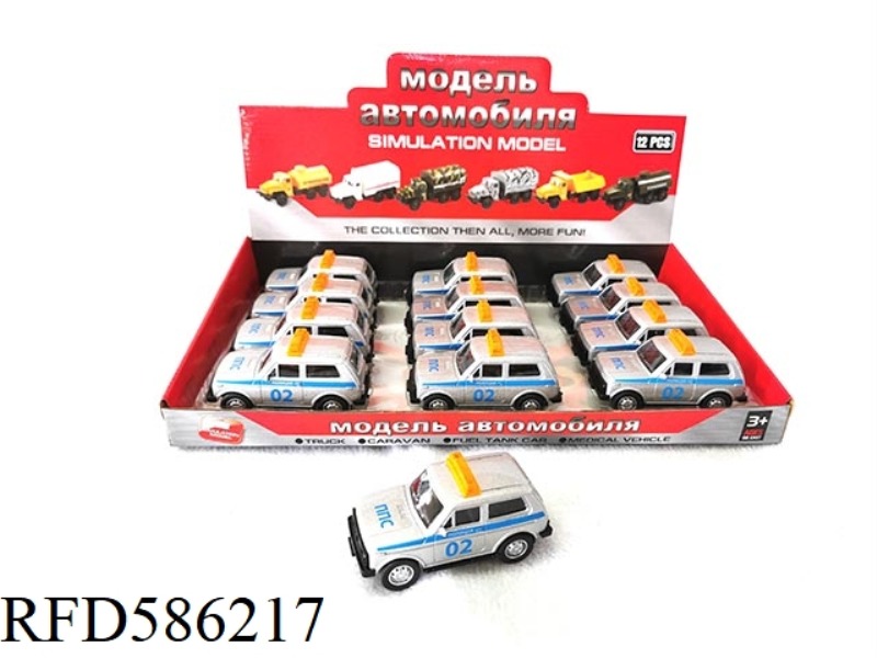 1:43 PULL BACK ALLOY JEEP 12PCS