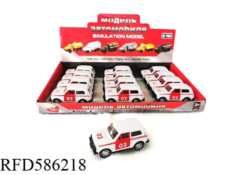 1:43 PULL BACK ALLOY JEEP 12PCS