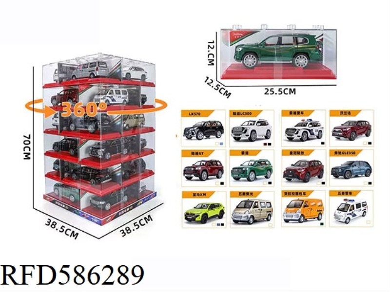 1 TO 24 ACOUSTO-OPTIC PULL BACK ALLOY SUV MODELS