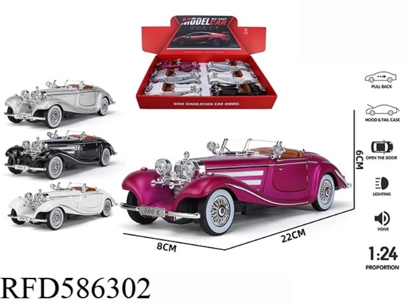 1: 24 MERCEDES-BENZ 500K CLASSIC CARS (6 CARS)