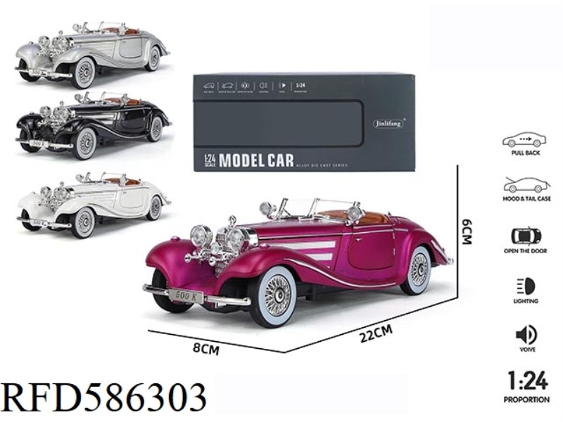 1: 24 MERCEDES-BENZ 500K CLASSIC CAR