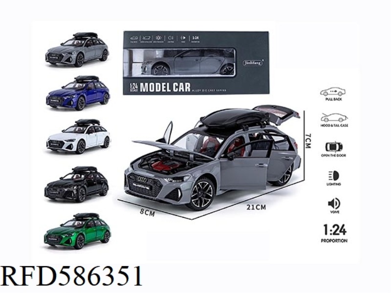 1 TO 24 AUDI RS6 STREETCAR EDITION ACOUSTO-OPTIC MUSIC SIX DOORS PULL BACK