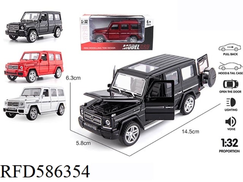 1:32 MERCEDES-BENZ BIG G FOUR-DOOR PULL-BACK ALLOY CAR WITH LIGHTING AND MUSIC