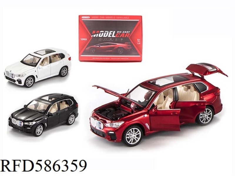 1:32 BMW X ACOUSTO-OPTIC MUSIC SIX-DOOR PULL-BACK ALLOY CAR 12PCS