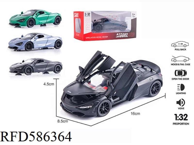 1:32 MCLAREN FOUR-DOOR PULL-BACK ALLOY CAR WITH LIGHTING AND MUSIC