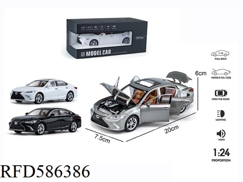 1:24 LEXUS ES300 ACOUSTO-OPTIC MUSIC SIX-DOOR PULL-BACK ALLOY CAR MODEL