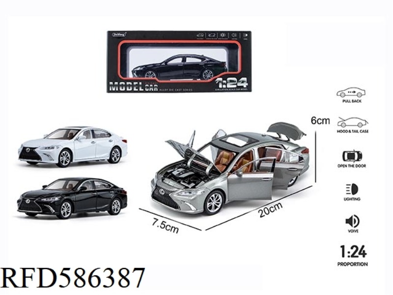 1:24 LEXUS ES300 ACOUSTO-OPTIC MUSIC SIX-DOOR PULL-BACK ALLOY CAR MODEL
