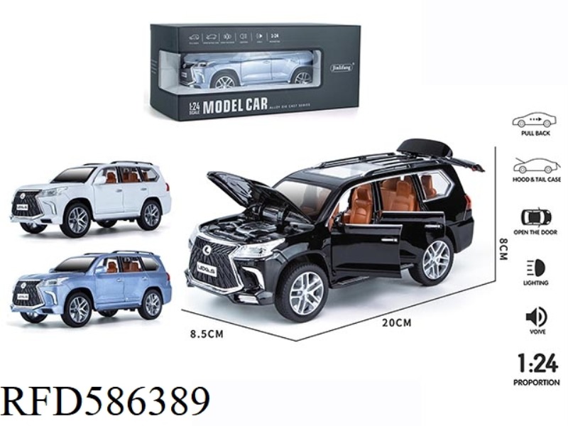 1:24 LEXUS LX570 ACOUSTO-OPTIC MUSIC SIX-DOOR PULL-BACK ALLOY CAR MODEL