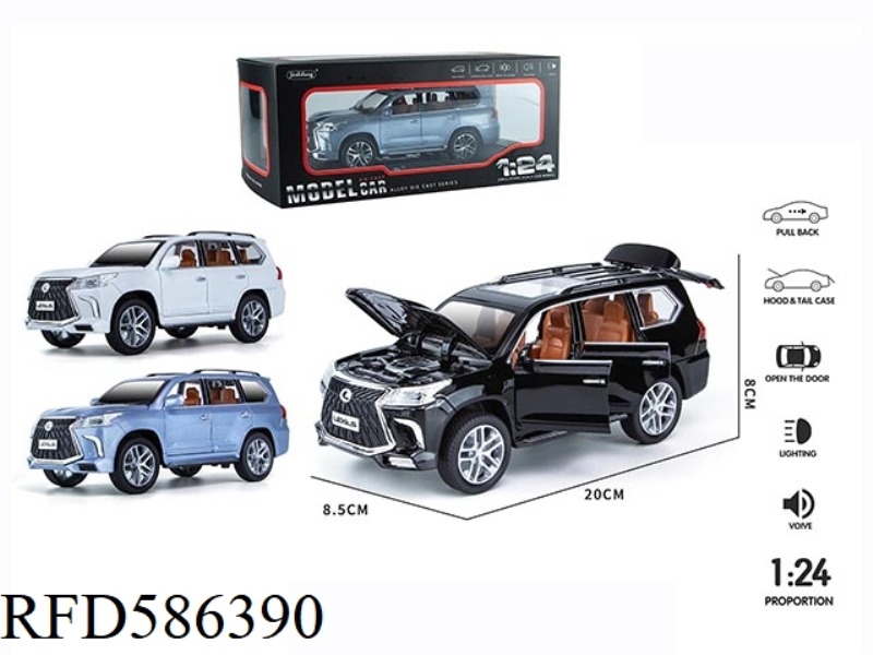 1:24 LEXUS LX570 ACOUSTO-OPTIC MUSIC SIX-DOOR PULL-BACK ALLOY CAR MODEL