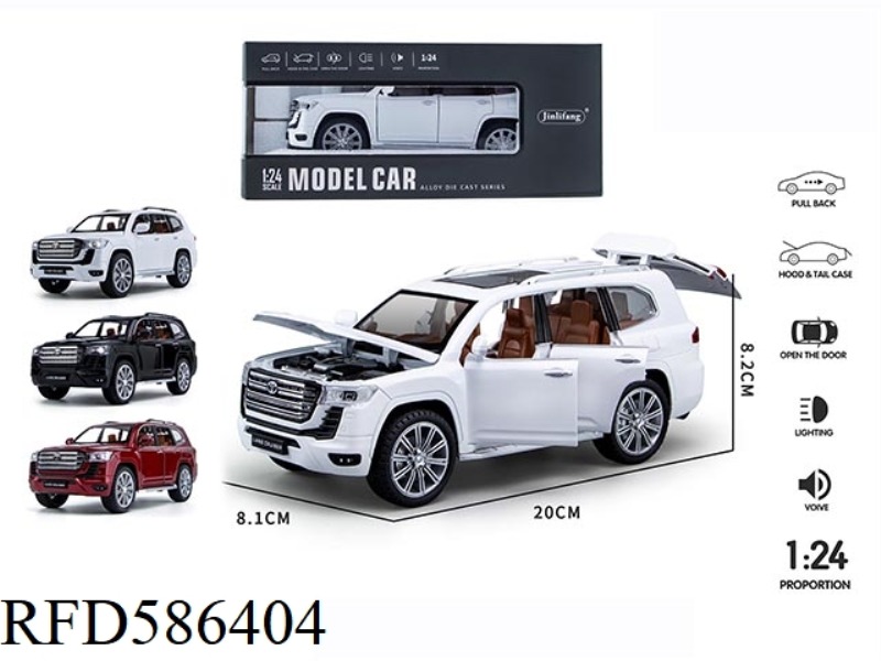 1:24 ROAD PATROL STREET CAR EDITION 6-DOOR ACOUSTO-OPTIC MUSIC PULL BACK ALLOY CAR