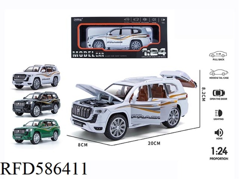 1:24 COOL ROAD STREET CAR EDITION 6-DOOR ACOUSTO-OPTIC MUSIC PULL BACK ALLOY CAR