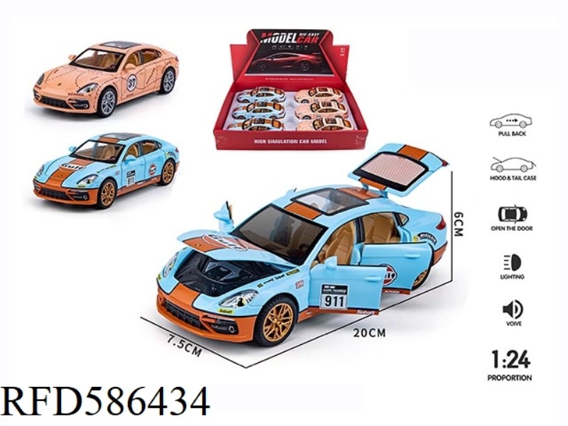 1:24 PARAMERA RACING VERSION ALLOY ACOUSTO-OPTIC PULL BACK SIX-DOOR 6PCS