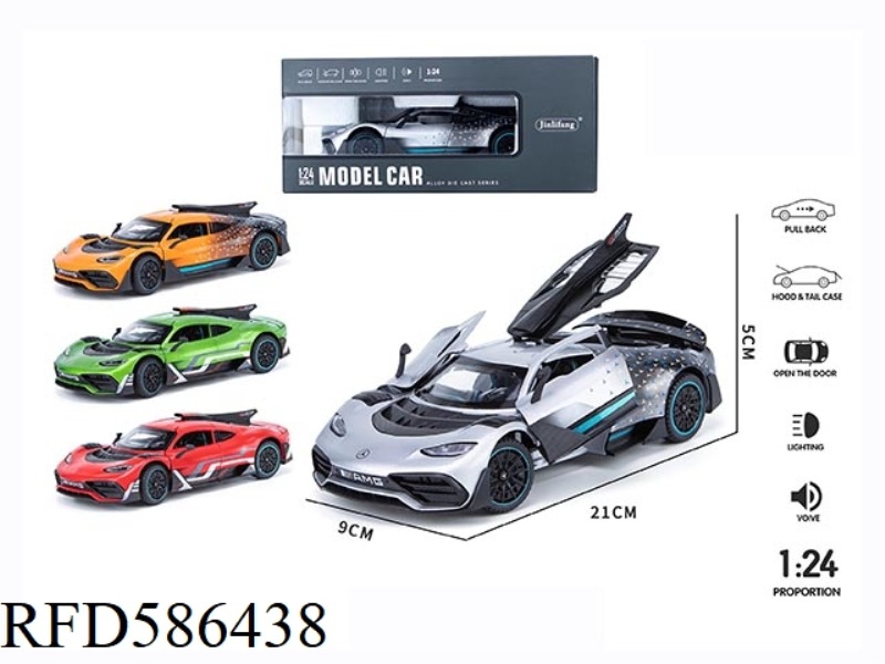 1:24 MERCEDES-BENZ ONE STREETCAR EDITION ALLOY ACOUSTO-OPTIC PULL-BACK THREE-DOOR TAIL LIFT FRONT WH