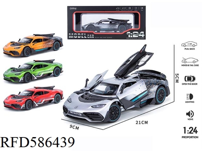 1:24 MERCEDES-BENZ ONE STREETCAR EDITION ALLOY ACOUSTO-OPTIC PULL-BACK THREE-DOOR TAIL LIFT FRONT WH