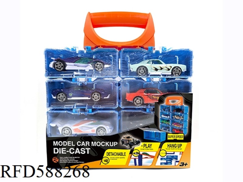 1:64 ALLOY CAR DIY PORTABLE BOX 8 PACK