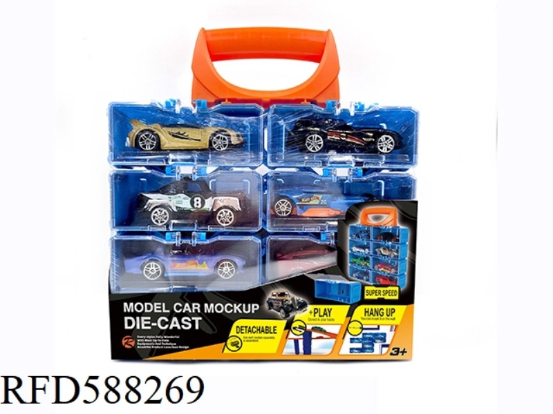 1:64 ALLOY CAR DIY PORTABLE BOX 8 PACK