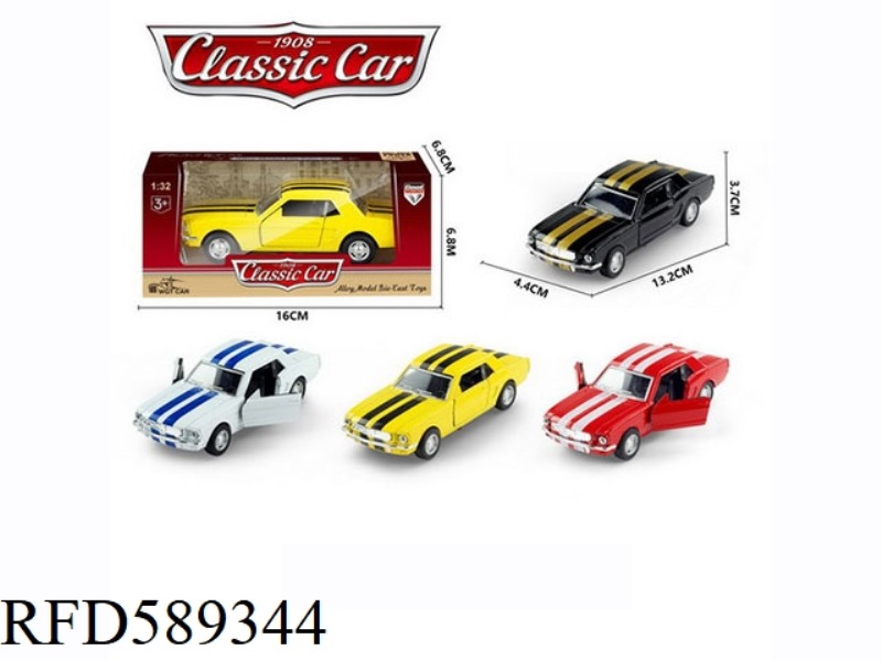 1:32 ALLOY PULL-BACK SIMULATION OF CLASSIC MUSTANG