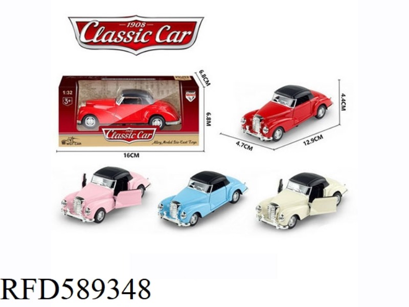 1:32 ALLOY PULL-BACK SIMULATION CLASSIC CAR MERCEDES-BENZ
