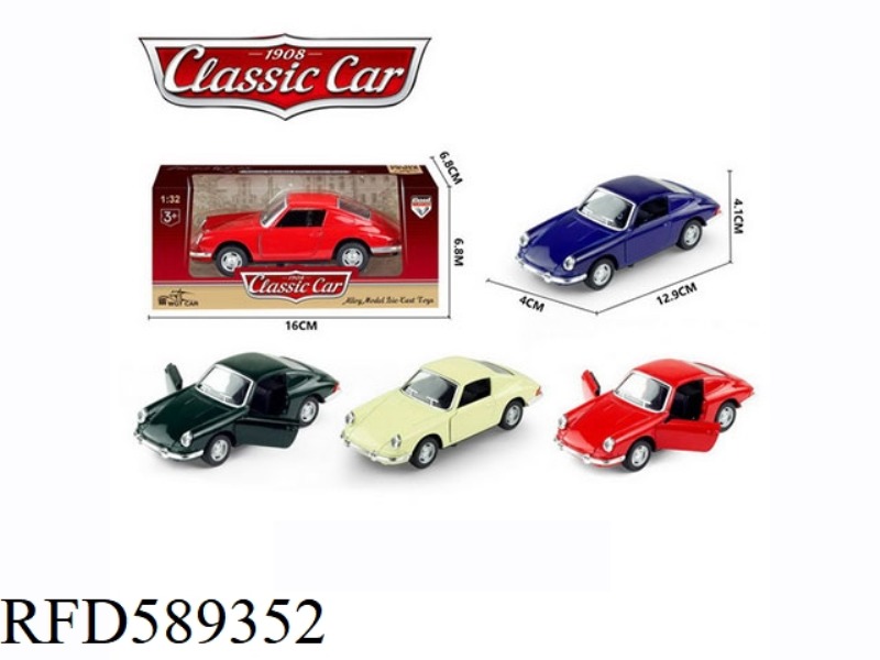 1:32 ALLOY PULL BACK SIMULATION CLASSIC PORSCHE
