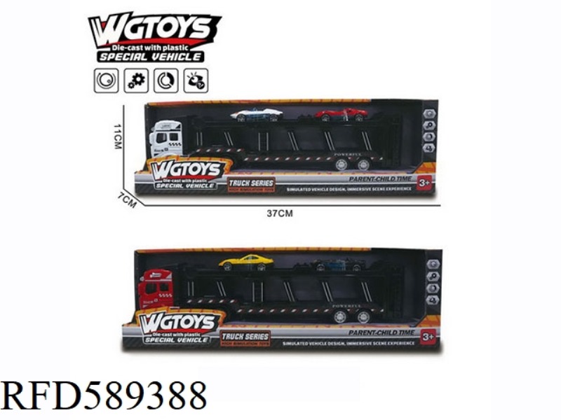 1:50 ALLOY TRAILER WITH 2 CARS