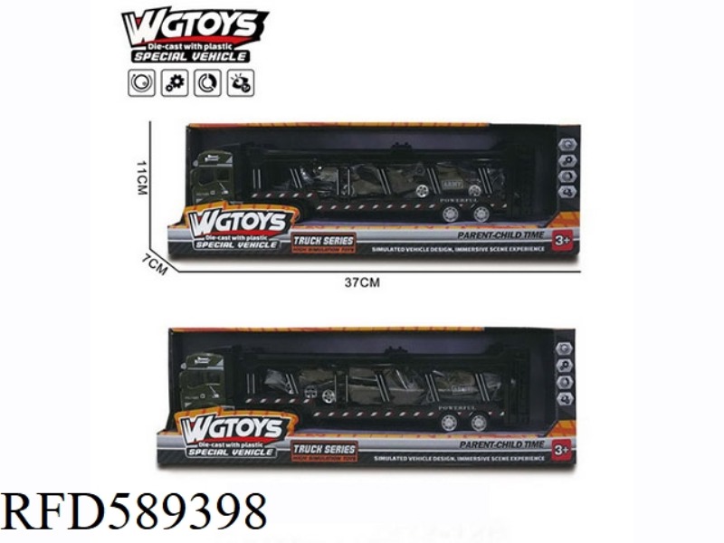 1:50 ALLOY TRAILER WITH MILITARY *3.