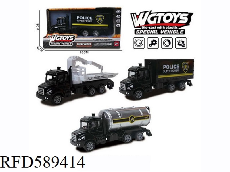 1:64 ALLOY PULL-BACK SMALL RESCUE VEHICLE