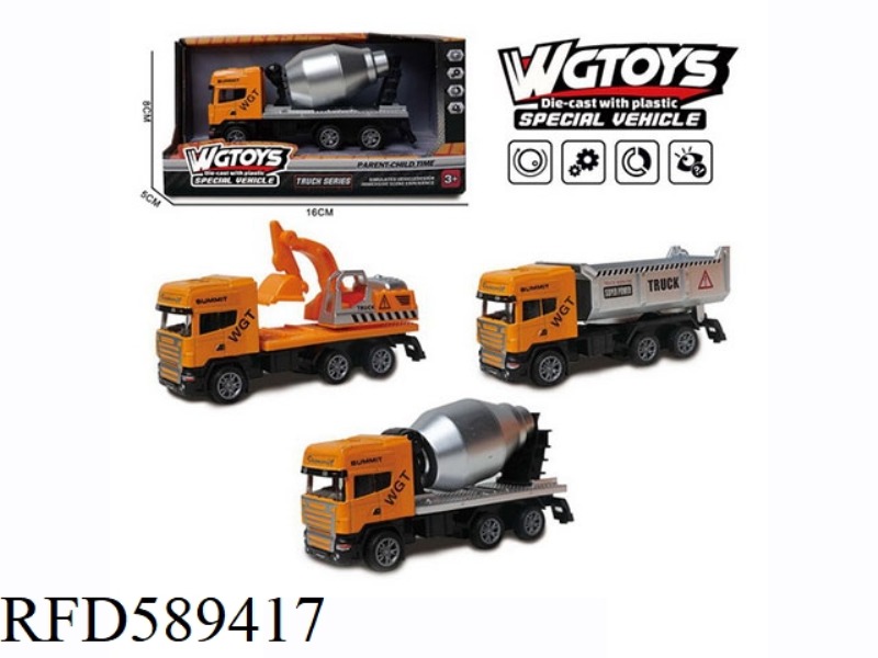 EUROPEAN HEAD OF 1:64 ALLOY PULL-BACK SMALL ENGINEERING VEHICLE