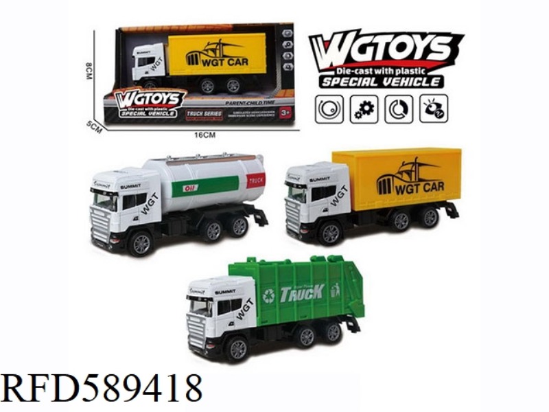 EUROPEAN HEAD OF 1:64 ALLOY PULL-BACK SMALL TRANSPORT VEHICLE