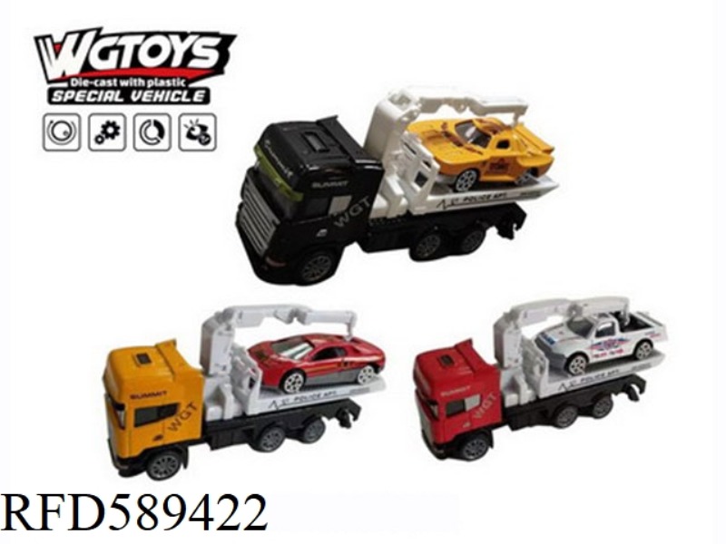 EUROPEAN-STYLE HEAD OF 1:64 ALLOY PULL-BACK SMALL RESCUE VEHICLE