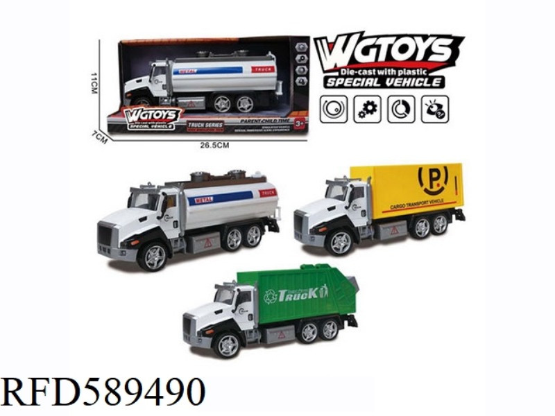 3 1:50 ALLOY PULL-BACK TRANSPORT VEHICLES