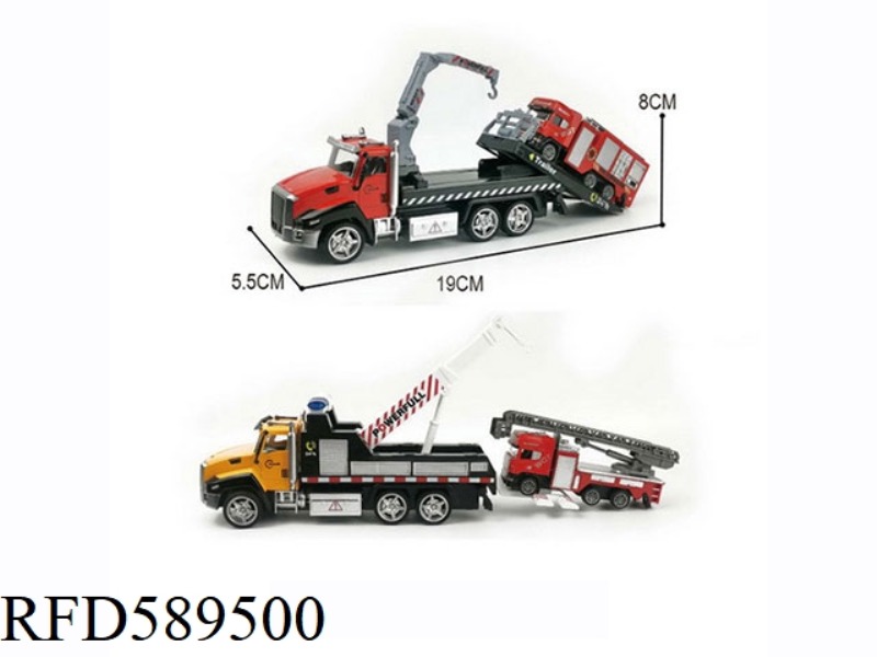 ALLOY PULL-BACK RESCUE VEHICLE WITH FIRE TRUCK