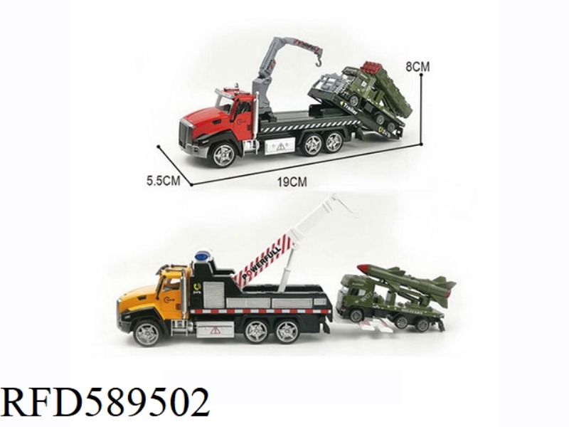 ALLOY PULL-BACK RESCUE VEHICLE WITH MILITARY VEHICLE