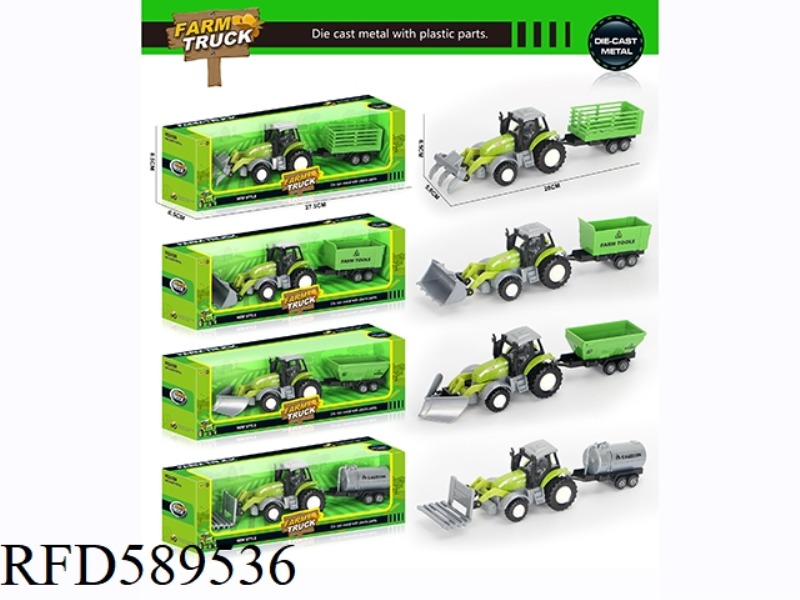 ALLOY PULL-BACK TRACTOR HEAD (4 MODELS) 10CM