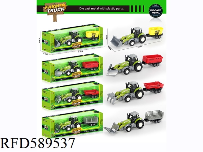 ALLOY PULL-BACK TRACTOR HEAD (4 MODELS) 10CM