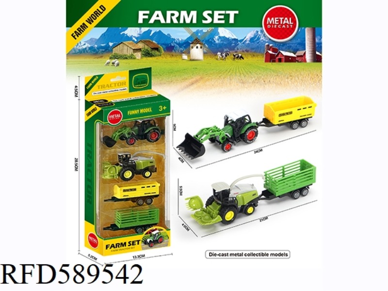 ALLOY FARMER CAR SET