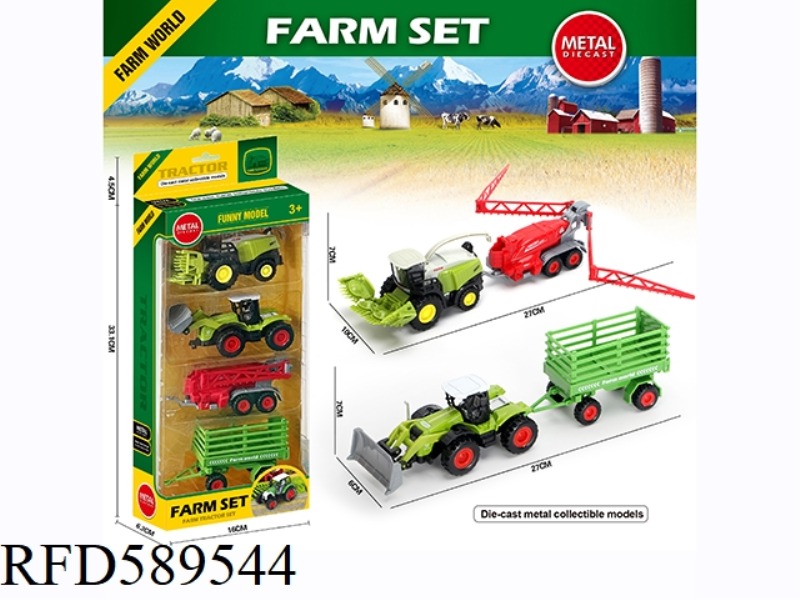 ALLOY FARMER CAR SET