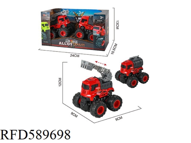 ALLOY INERTIA CITY SANITATION VEHICLE (2 ONLY, 2 MIXED)