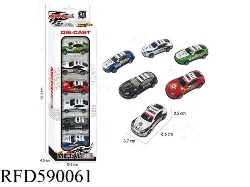 HUILI LIGHT ALLOY TIN POLICE CAR