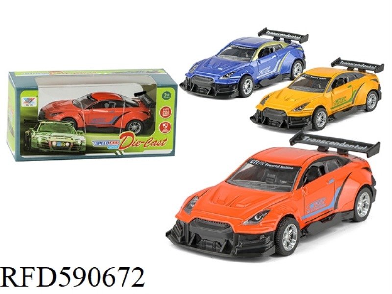 1:36 NISSAN GTR ALLOY PULL-BACK CAR MODEL (1 PACK)