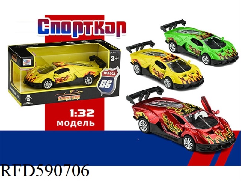 1:32 ALLOY CAR MODEL LAMBORGHINI PULL BACK (1 PACK) RUSSIAN