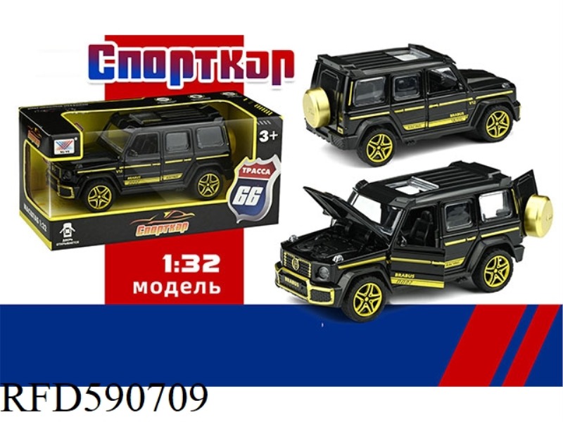 1:32 ALLOY CAR MODEL BABOS 900 DOOR PULL BACK (1 PACK) RUSSIAN