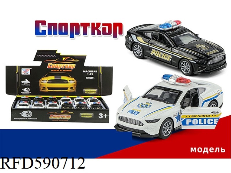 1:32 ALLOY PULL-BACK POLICE CAR (12 PACKS) RUSSIAN