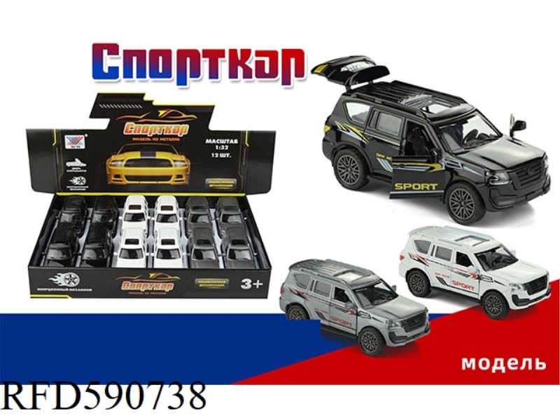 1:32 ALLOY CAR MODEL NISSAN TOURE FOUR-DOOR PULL BACK (12 PACKS) RUSSIAN
