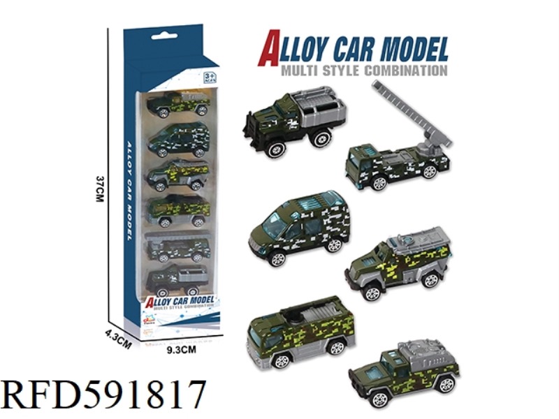 1: 64 ALLOY COASTING POLICE CAR (6 MODELS MIXED)