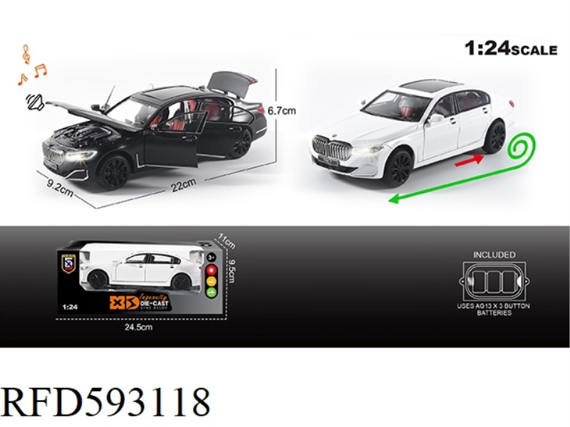 ENGLISH 1:24 ALLOY BMW 7 SERIES 760LI CAR MODEL